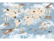 Dětská tapeta world map | Lepidlo zdarma Fototapety na Vaše přání